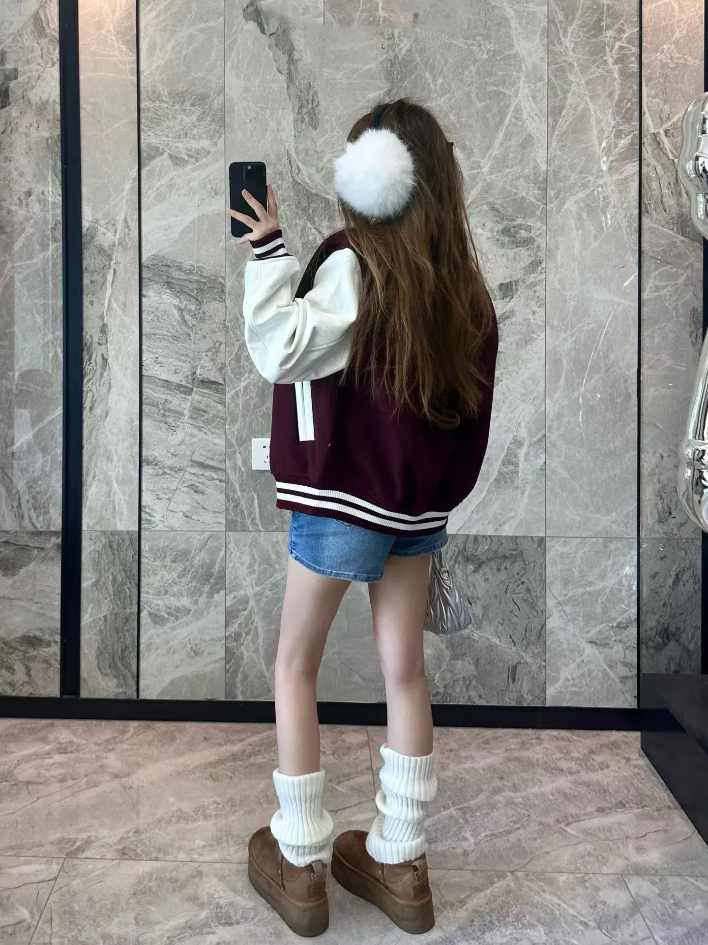 Louis Vuitton 24Fw embroidered logo jersey baseball jacket